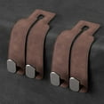 thumbnail image 1 of Car Seat Hooks, Headrest Hooks Car Purse Hook Headrest, Head Rest Hooks Car Bag Hooks, Car Seat Headrest Hooks for Purses and Bags (Brown - 2 Pack), 1 of 6