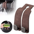 thumbnail image 1 of Car Seat Hooks for Headrest Hooks for Car Seat Hooks,Heavy Duty Vehicle Organizer for Handbags, Groceries, Purses, Keep Car Tidy Car Bag Hooks (Brown), 1 of 9