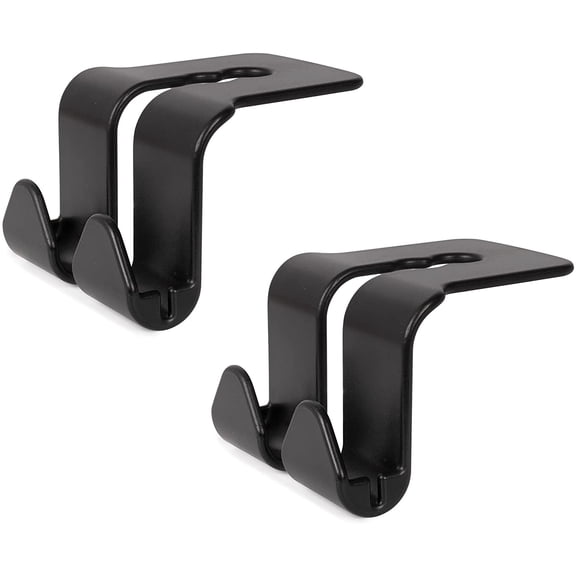 Car Seat Hooks, Universal Car BackSeat Headrest Hangers Car Hangers Organizer Durable Auto Car Hooks for Handbag Purse Clothes Hat Grocery 2 Pack 4 Hooks