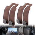 thumbnail image 1 of Car Seat Hooks for Headrest, Hooks for Car Seat Headrest, 2026 New Leather Multifunctional Double Hook for Handbags, 1 of 6