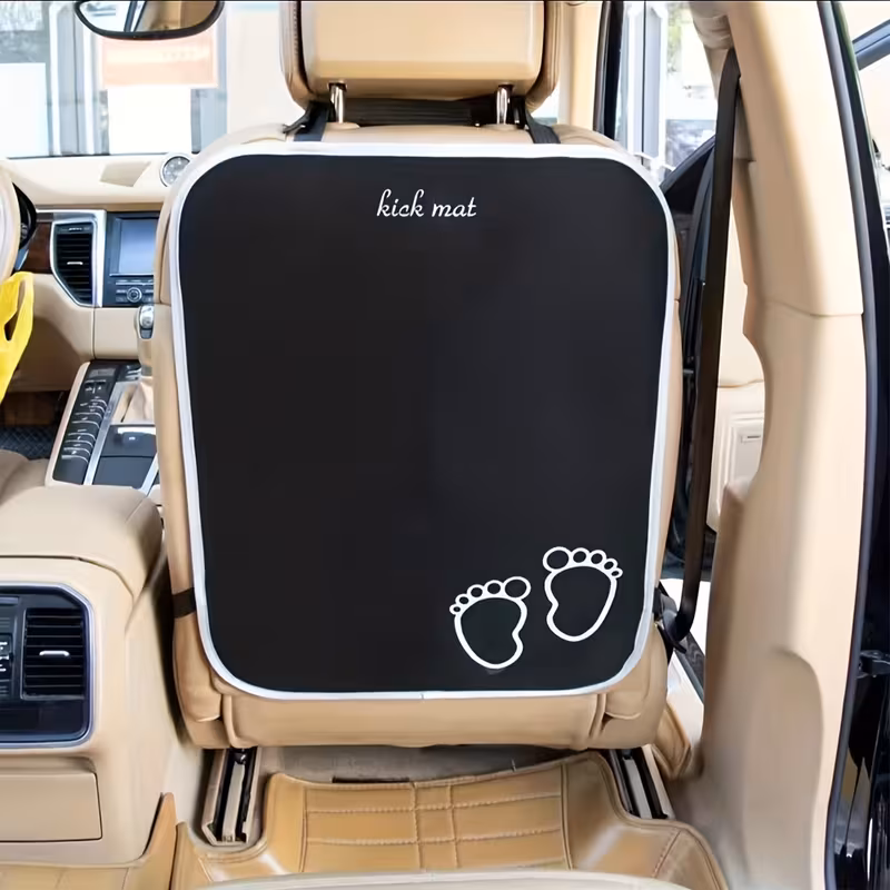 Car Seat Kick Mat, Durable Backrest Protector for Front Seats, Anti-Kick & Stain-Resistant Cover for Cars, SUVs & Trucks, Easy to Clean