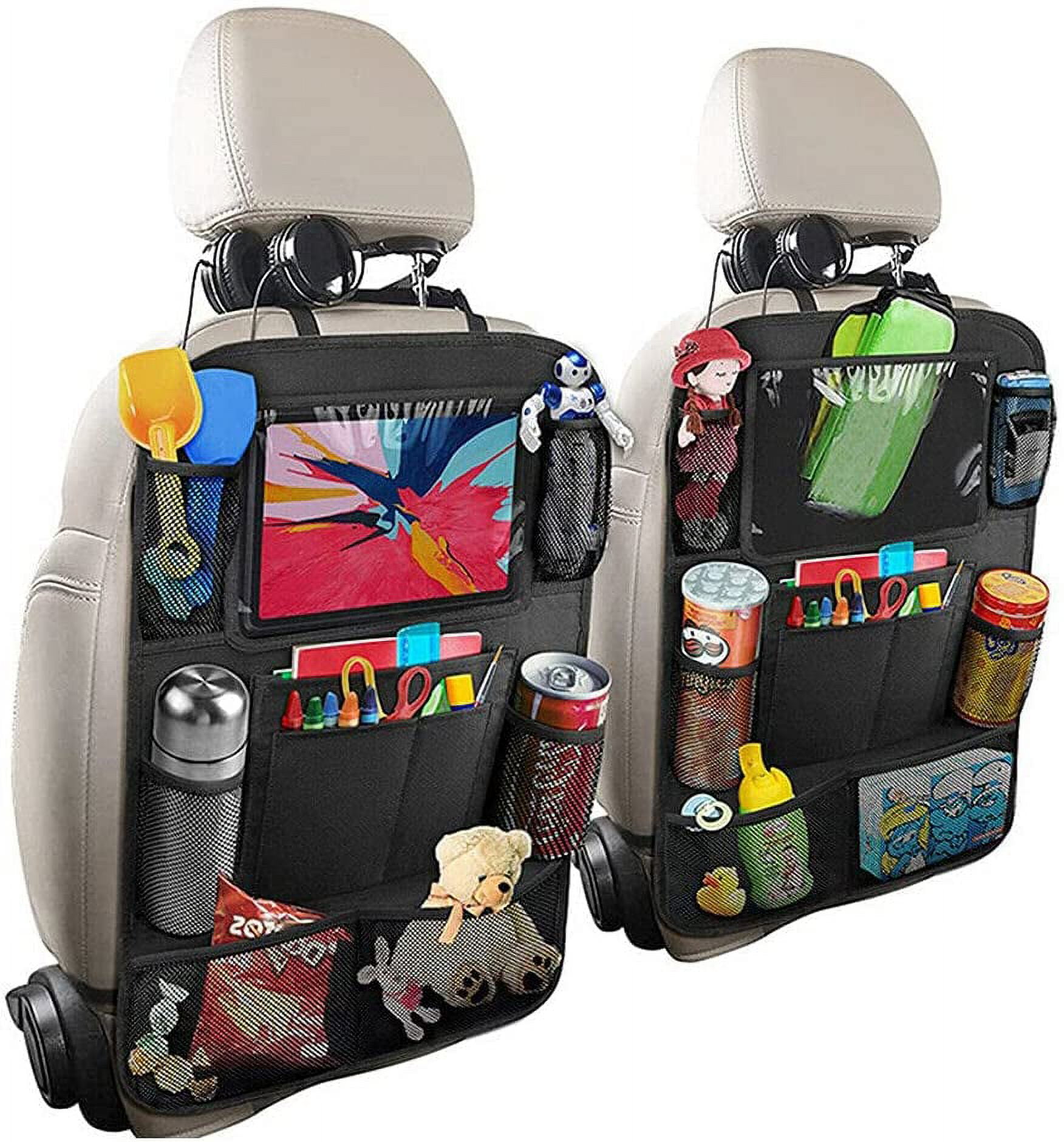  Luckybay 2 Pack Car Seat Organizer, Vehicle Seat Side Storage  Hanging Bag, Phones, Drink, Stuff Holder