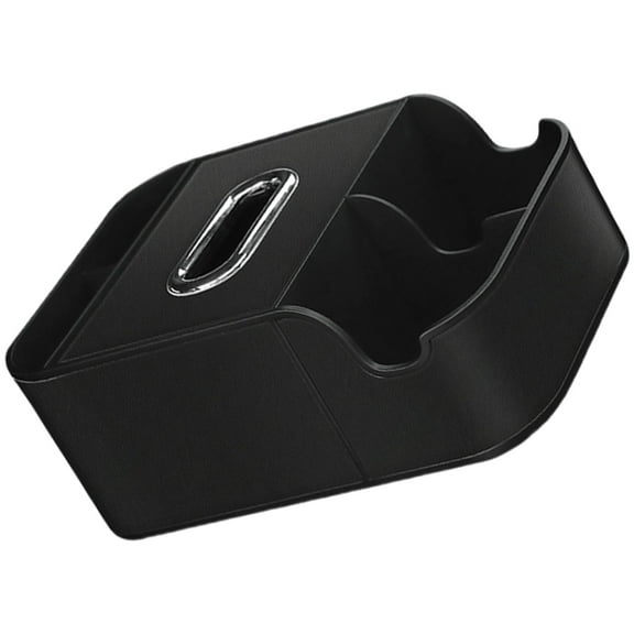 Car Seat Organizer Car Armrest Extra Storage Box Tissue Holder 2 Cup Holders & Phone Slot Center Console Organizer Tray