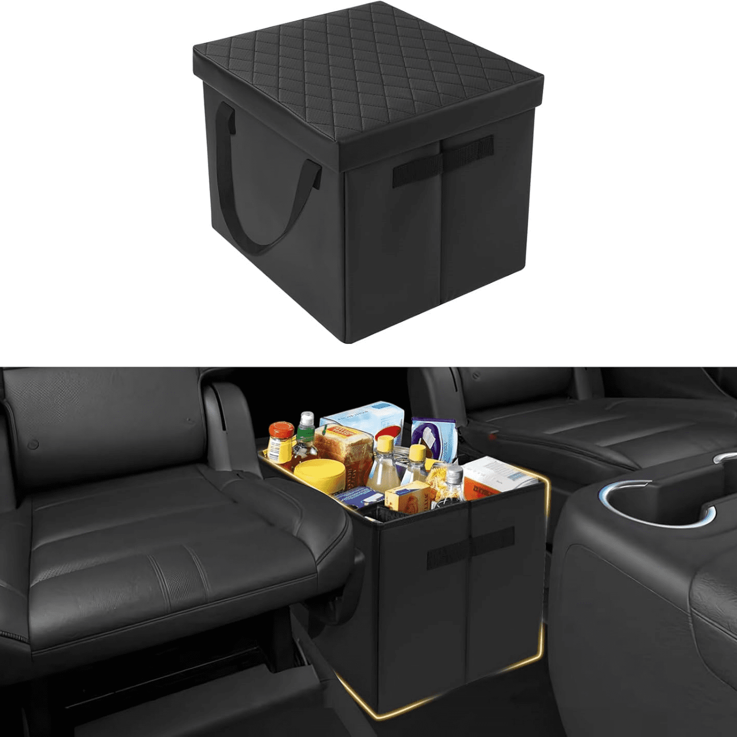 Car Seat Organizer for Chevrolet Suburban 2021-2026, Console Organizer Backseat Box for Chevy Suburban, Dog Toy Box Storage Bin Kids Toys Baby Supplies Travel Accessories