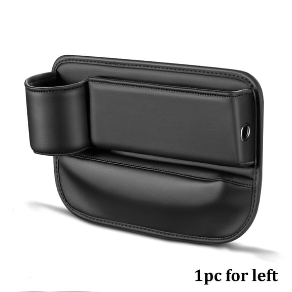 XUKEY Car Seat Organizer PU Leather Gap Pocket Storage Box Cup Holder Driver Side