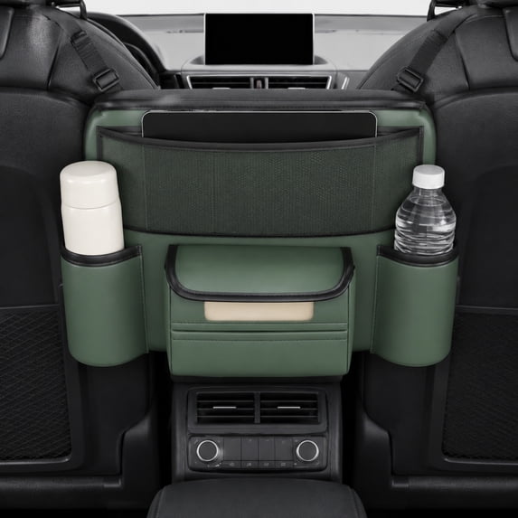 Car Seat Organizer, Between Seat Storage Organizer, Multifunction Vehicle Storage Bag, Cup Holder Tissue Organizer, Backseat Hanging Storage Solution, Interior Organization Accessory