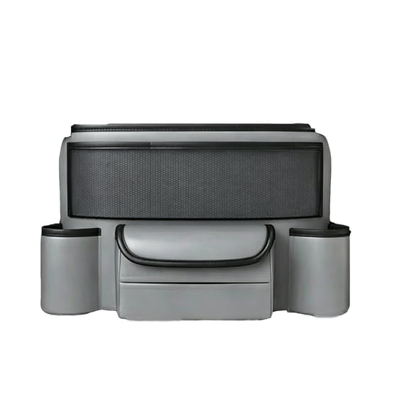 Car Seat Organizer Between Seats Leather Backseat Storage Bag with Cup Holders and Tissue Pocket Multifunctional Auto Organizer for Drivers and Travelers