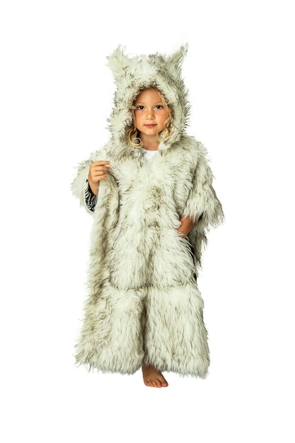 Car Seat Poncho Girl Toddler Blanket Kids Floral Fur Reversible with Pocket Warm Safe Use over Seat Belt