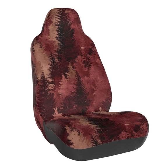 Car Seat Protection Cover 3320.5in Easy To Install Elastic Anti Fouling Comprehensive Package For Car Suv Truck Realistic Forests Camouflage Pattern Conifer Maroon_1