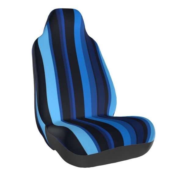 Car Seat Protection Cover 33×20.5in Easy To Install Elastic Anti Fouling Comprehensive Package For Car Suv Truck Deepskyblue Stripe_1