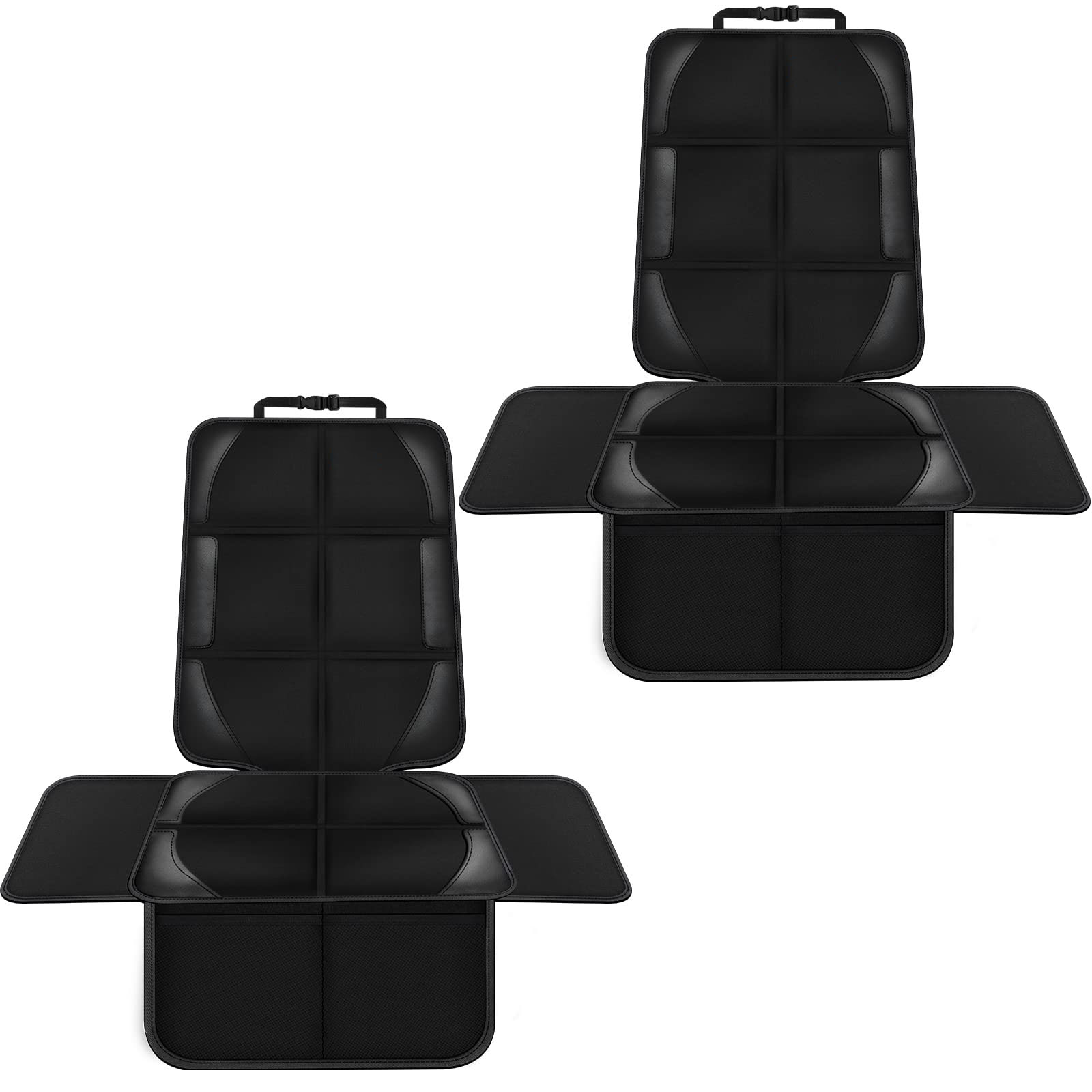 Car Seat Protector, 2 Pack of Seat Protectors, Thickest Padded 600D Fabric Padding, Waterproof, Durable, Anti Slip Backing