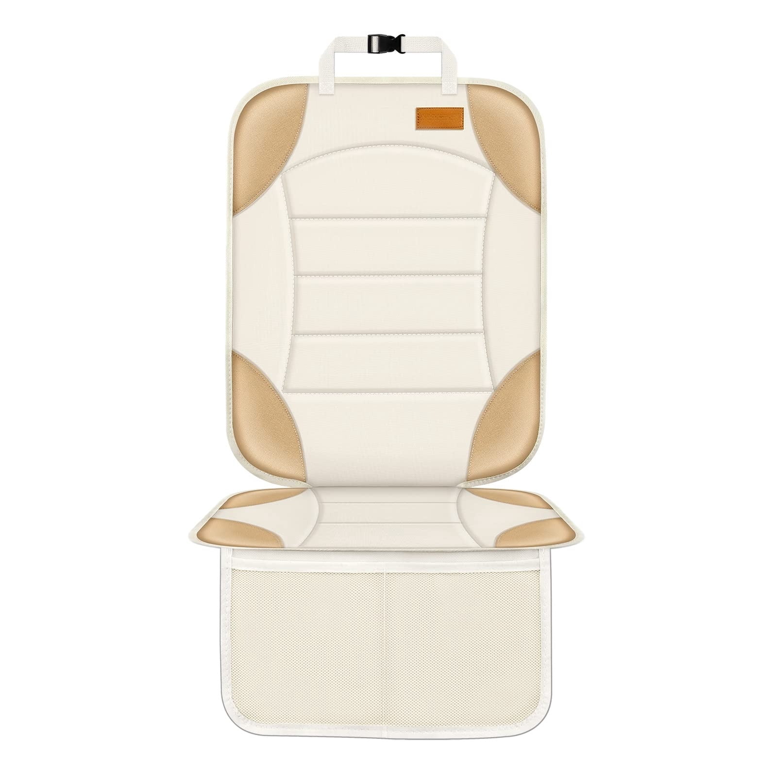 Car Seat Protector for Car Seat,Waterproof Car Seat Cover for Leather and Fabric Seats, 2 Mesh Pockets, Non-Slip Bottom,Thick Padding Cushion