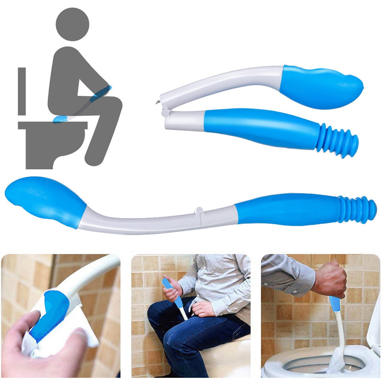 Car Seat Shampoo Bottom Toilet Self Wipe Aid Long Handle Wiper Easy