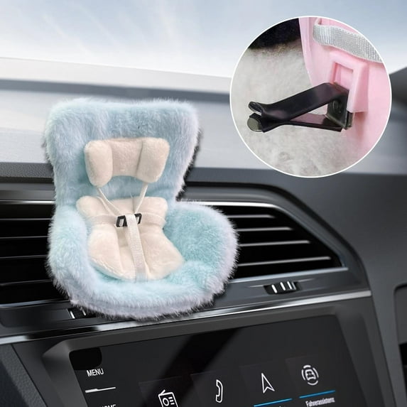 Car Seat with Soft Furry Cushion for Dolls Accessories,Plush Sofas for Car Decoration,Car Air Vent Decor,Cute Car Interior Decor Accessories for Fans and Doll Collectors