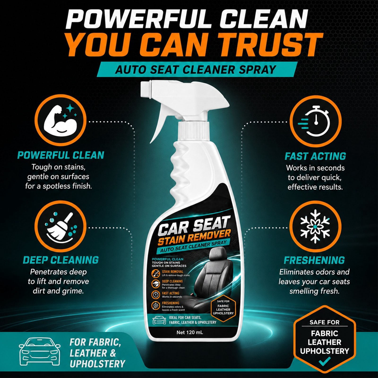 Clean Tesla Seats with Interior Foam Cleaners