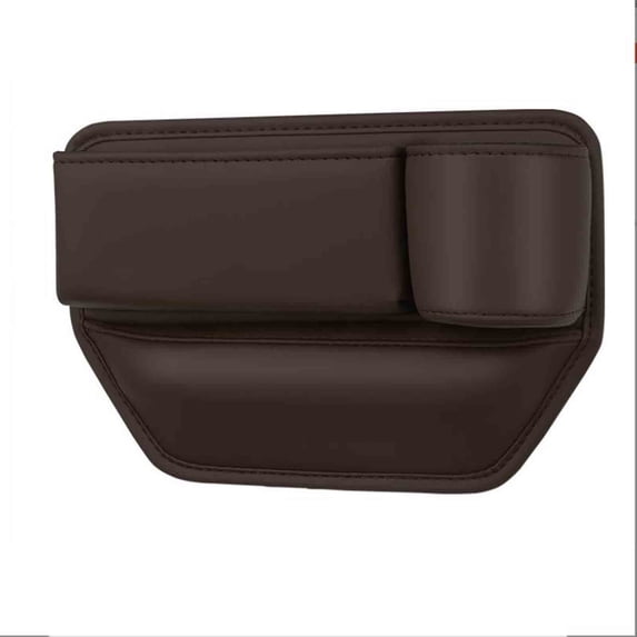 Car Seat Storage Box Leather Organizer with Multi-Compartment for Phones, Wallets, and Cups – Universal Fit for Front Seat Gap Cleaner and Tidy Car Interior