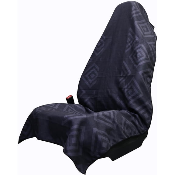 Car Seat Towel Cover, Microfiber Seat Protector, Sweat Absorbing, Diamond Black