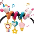 thumbnail image 1 of Car Seat Toys for Babies, 0-6 Months Stroller Activity Black White Baby Spiral Plush Toys Newborn High Contrast Sensory Carseat Toys with 4 Pendants Hanging Boys Girls Gift, 1 of 8