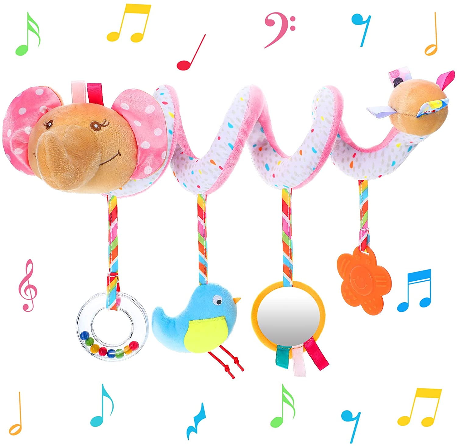 Car Seat Toys Spiral Car Seat Toy for Babies Girl Over 6 Months Infant