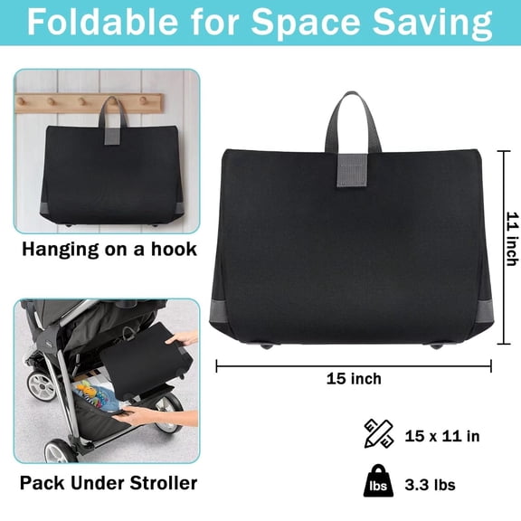 Car Seat Travel Bag with Wheels Fits All Nuna Pipa car seat and Base, Keyfit 35 and Anti-rebound Bar Base, Doona travel bag, Padded Infant Gate Check Bag with side pocket, Bumper Feet