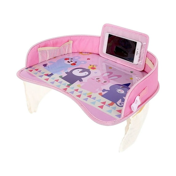 Car Seat Tray for Toddler - Waterproof Carseat Table Top - Kids Travel Tray - Travel and Road Trip Essentials Kids - Lap Desk with Storage -Baby Airplane Travel Accessories