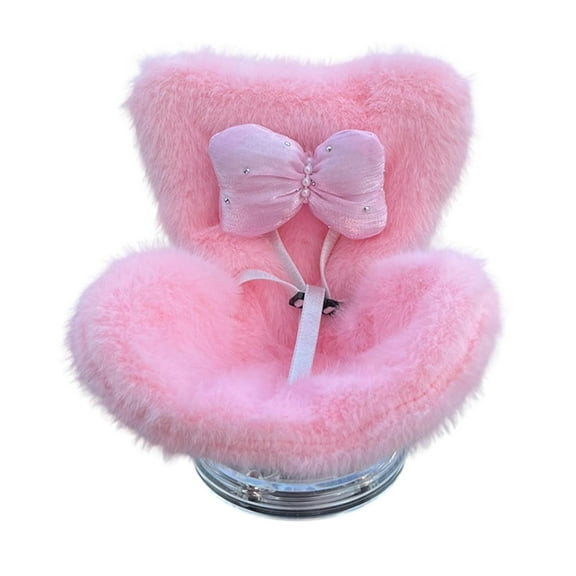 Car Seat for Dolls, Soft Furry Doll Car Seat with Air Vent Clip and Desktop Stand to Display Doll Toy Ornaments Decorations Accessories
