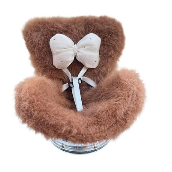 Car Seat for Dolls, Soft Furry Doll Car Seat with Air Vent Clip and Desktop Stand to Display Doll Toy Ornaments Decorations Accessories