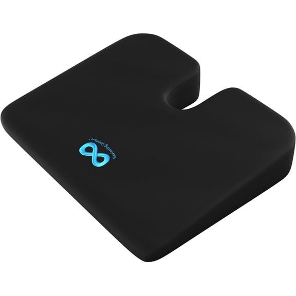 Car Seat n for Driving - Wedge Car n for Office, Travel, Gaming Chair Memory Foam Driver Booster for Short People, Non-Slip, Washable Cover, Back & Sciatica Relief