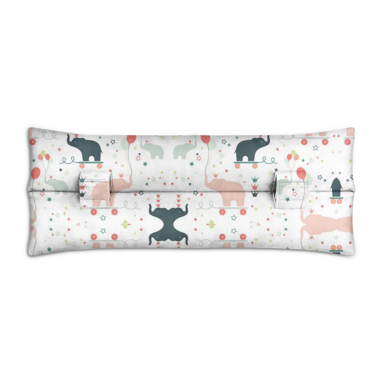 Car Seatbelt Pillow for Women - Minimalist Elephant and Geometric Shapes Design - Protects Sensitive Areas After Breast Surgery