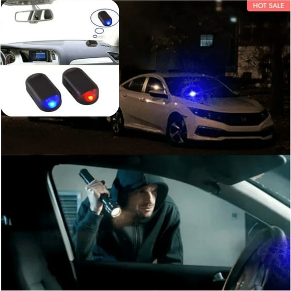 Car Security Car Solar Light,-Car Alarm System With Motion Sensor,Car Solar Power Simulated Dummy Alarm, Anti-Theft Led Flashing Security, Automotive Warning Safety Light With Usb Charging Port