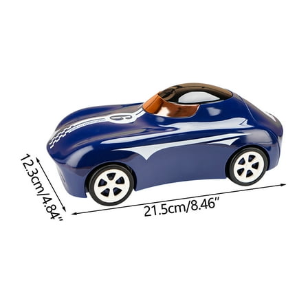 Car-Shaped Compact Water Bottle 9.5oz, BPA-Free Plastic Cup with Transparent Chamber & Travel Strap