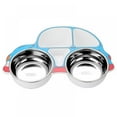 thumbnail image 1 of Car Shaped Plates Divided Plate Stainless Steel Dinnerware Toddler Child Children Kids Snack Meal Plate Feeding Plate Bowl, 1 of 3