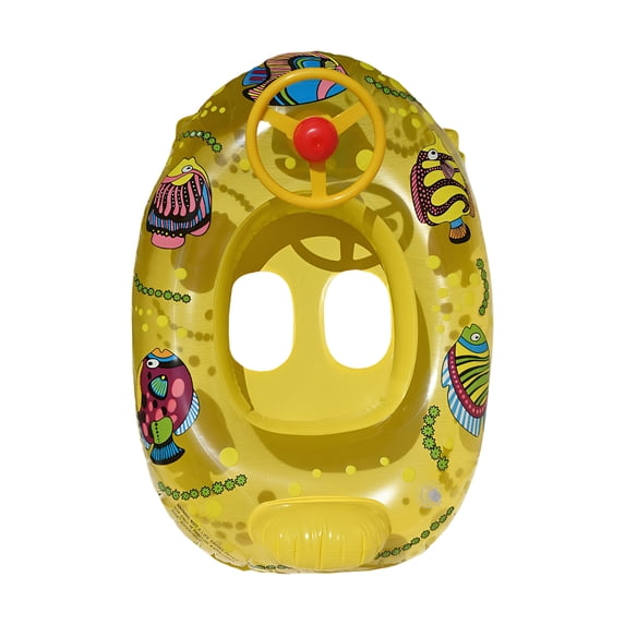 Car Shaped Swimming Ring Extended Swimming Seat (Yellow)
