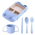 thumbnail image 1 of Car Shaped Tableware Set with Cutlery and Cup - for Kids' Dining Experiences at Home or Outdoor Events, 1 of 3