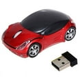 thumbnail image 1 of Car Shaped Wireless Computer Mouse, Ergonomic Gaming Optical Mouse USB 2.4G Mini Receiver Office Accessories for PC Windows Laptop Notebook Mac, Red, 1 of 7
