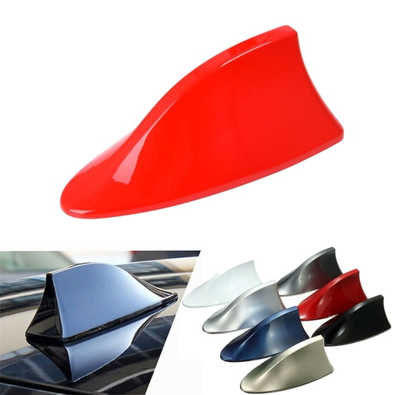 Car Shark Fin Antenna Cover, Universal Car Shark Fin Antenna AM/FM Radio Signal Roof Aerial, Car Decoration Antenna Cover, Car Radio Base Replacement Accessories