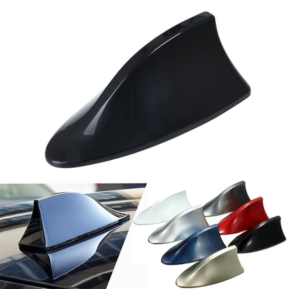 Car Shark Fin Antenna Cover, Universal Car Shark Fin Antenna AM/FM Radio Signal Roof Aerial, Car Decoration Antenna Cover, Car Radio Base Replacement Accessories