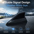 thumbnail image 1 of Car Shark Fin Antenna - Decorative Roof Antenna Cover, No-Drill Installation, Style with Radio Signal Reception, Perfect for Car Exterior Modification, 6.3*2.76in, A, 1 of 6