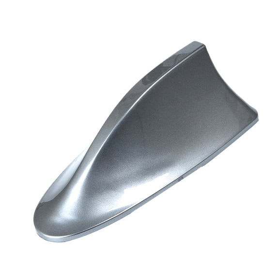 Car Shark Fin Antenna, Gray Universal Radio Signal Roof Mount Aerial & No-Drill Waterproof Styling Cover for Sedans, SUVs & Trucks