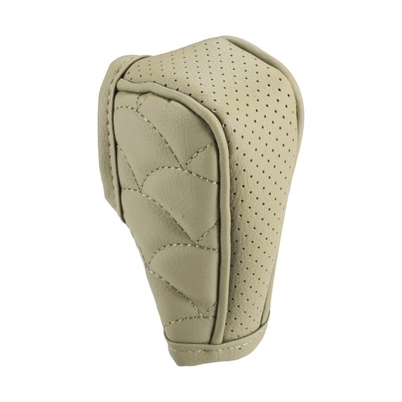 Car Shift Knob Cover with Breathable Design Universal Vehicle Interior Shift Gear Cover Beige