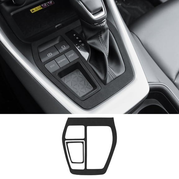 Car Shift Panel Suede Sticker for 2019-2025 Toyota RAV4 Interior Accessories Left-Hand Drive 2pcs (with Scraper), Black