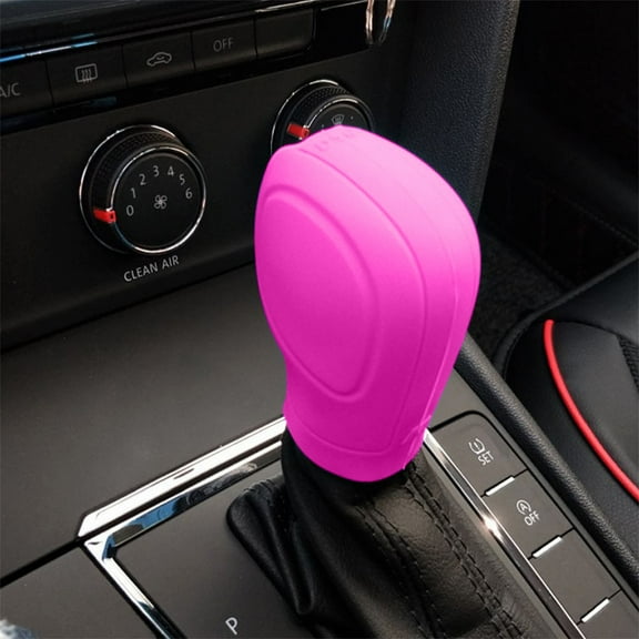 Car Shifter Cover under $5! Xqxayjr Elastic Car Gear Shifter Knob Cover, Universal Anti Slip Automatic Shift Protector for Vehicle Interior