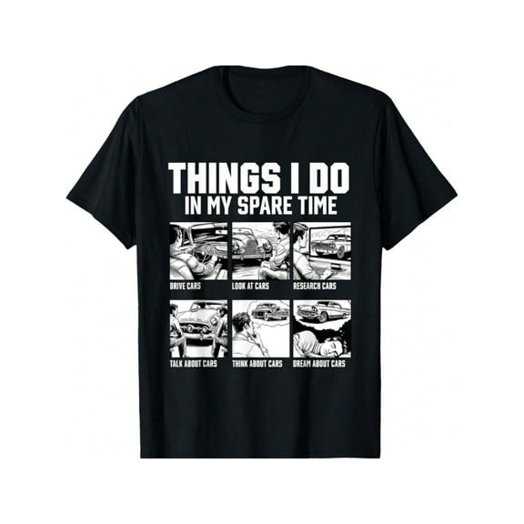 Car Shirts Things I Do In My Spare Time Car Guy Or Mechanic T-Shirt All-Season, Family T-shirt