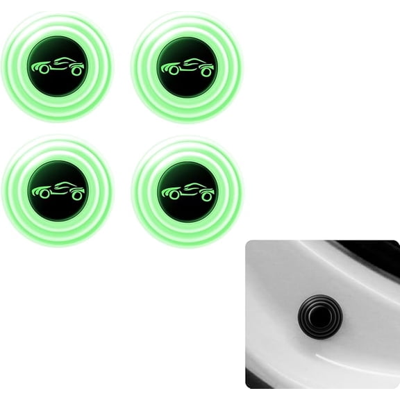 Car Shock Absorber, Auto Soundproof Crash Pad Car Door Side Shock Absorbing Protection Stickers Universal Car Door Protection Sticker Car Accessories for Door Bumper Hood (Black Luminous, 12pcs)