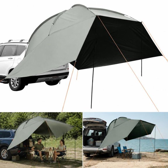 Car Side Awning, 10 X 7 Ft, UV50+ Protection, PU2000mm Waterproof, Portable with Storage Bag, Fits Truck, SUV, Van, Camper