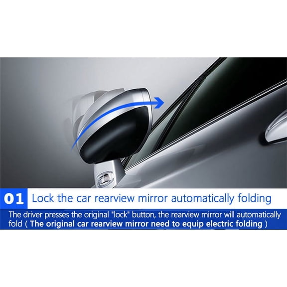 Car Side Mirror Automatic Fold Unfold Kit ACC Overload Protection Anti-scratch