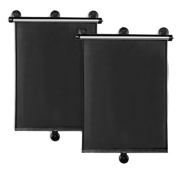 Car Side Window Sun Shade 2 Pack, Retractable Car Roller Sunshade for Kids, Baby Car Window Shades for UV and Sun Glare