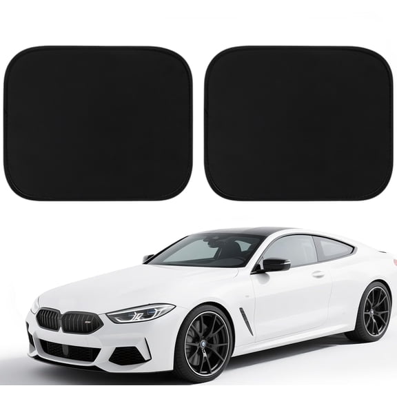 Car Side Window Sunshade, Static Cling UV Protection Sun Shade, Universal Fit for Most Vehicles (2pc Rear)