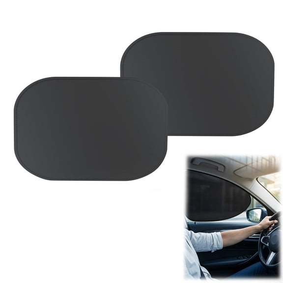 Car Side Window Sunshade, Static Cling UV Sun Shade Universal Fit for Most Vehicles (2PC Rear)