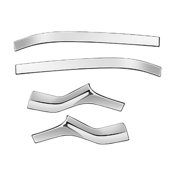 Car Silver Rearview Mirror Decorative Stickers For Toyota Alphard 40 Series 2023+ Car Accessories